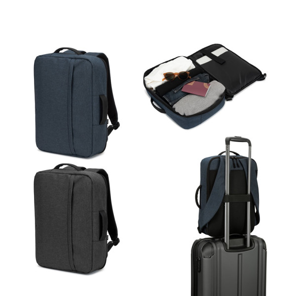 NIAMEY. Tasche aus hochdichtem, recyceltem 300D-Polyester für Laptop 15'6