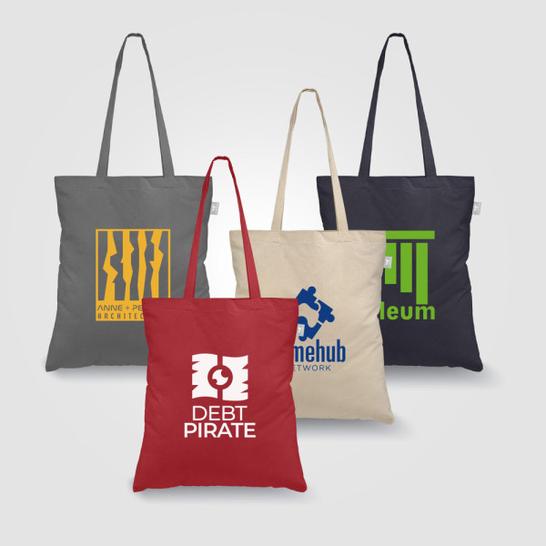 Geo - Tragetasche aus recyceltem Baumwolltuch (140 g/m²)