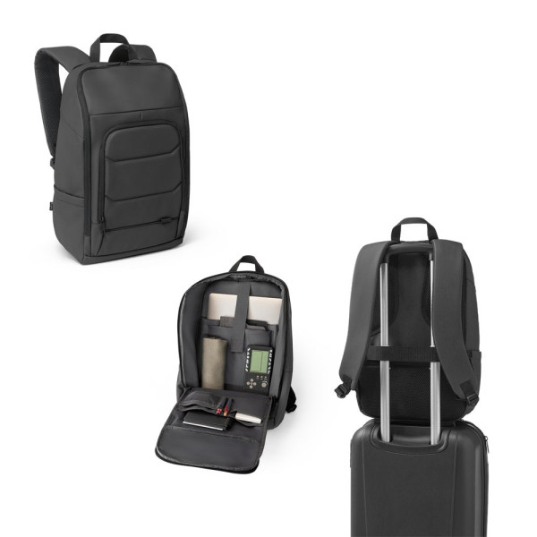 TOULON. Notebook-Rucksack aus hochdichtem 600D Polyester aus recyceltem mit einer wasserabweisenden