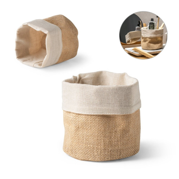 DUCASSE. Mehrzweckbeutel aus Jute (260g/m²) und Baumwolle (120g/m²)