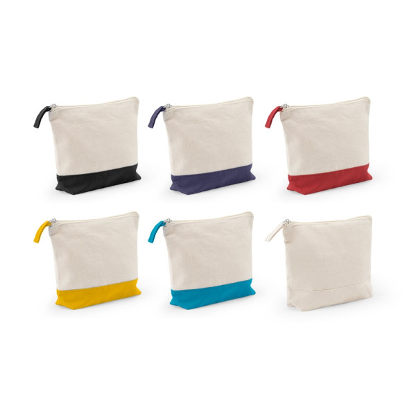 DAPHNE. Kosmetiktasche aus 100 % Baumwolle (340 g/m²), zweifarbig